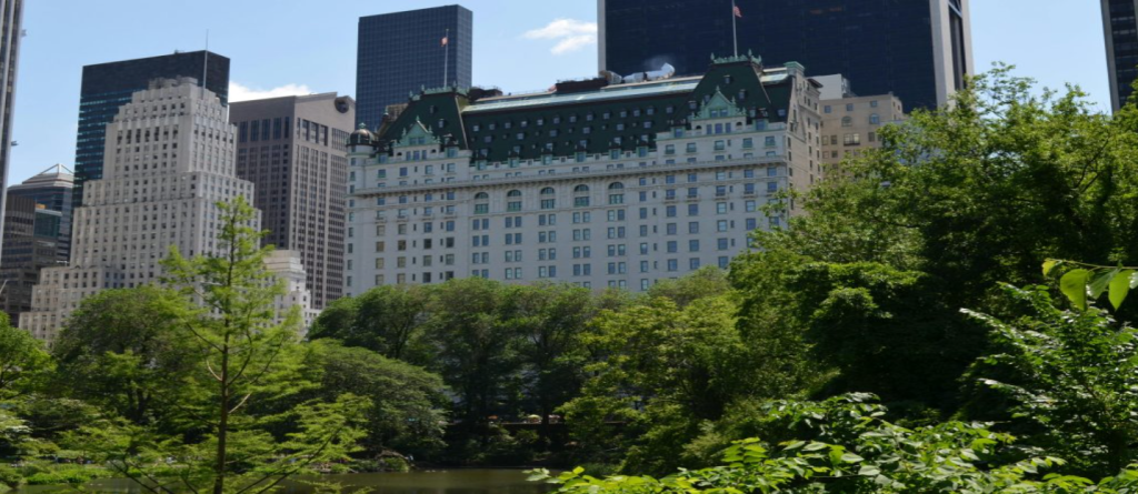 The Plaza Hotel exterior in New York near Central Park